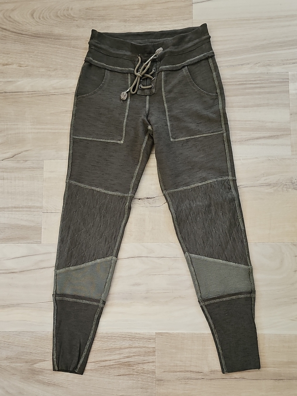 Free People FP Movement Green Moto Leggings Sz S